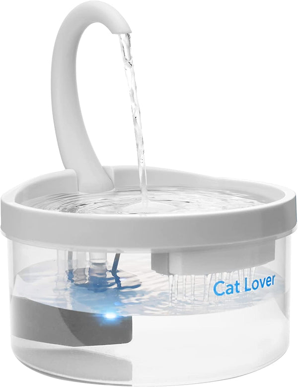 LED Cat Water Fountain - 2L Ultra Quiet Automatic Pet Dispenser